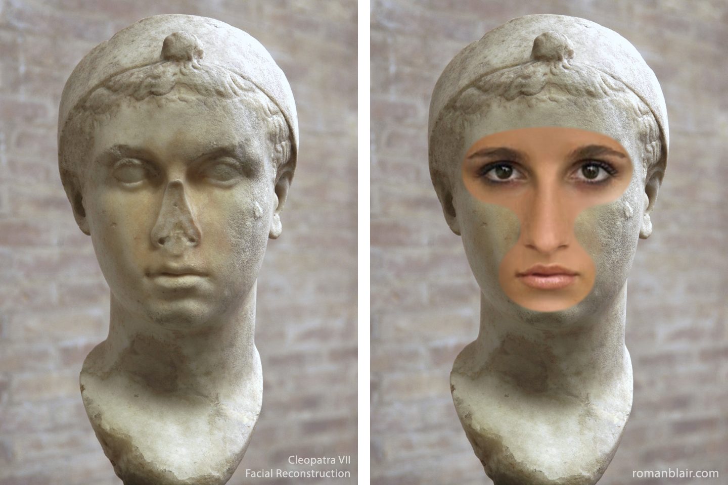 cleopatra facial restoration, cleopatra, what did cleopatra look like, was cleopatra beautiful, cleopatra vii, roman blair, cleopatra facial reconstruction