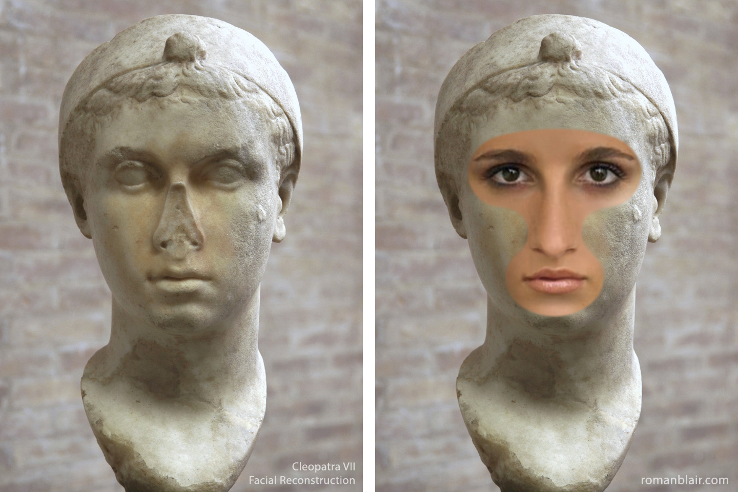 Царица Клеопатра воссоздание портрета
